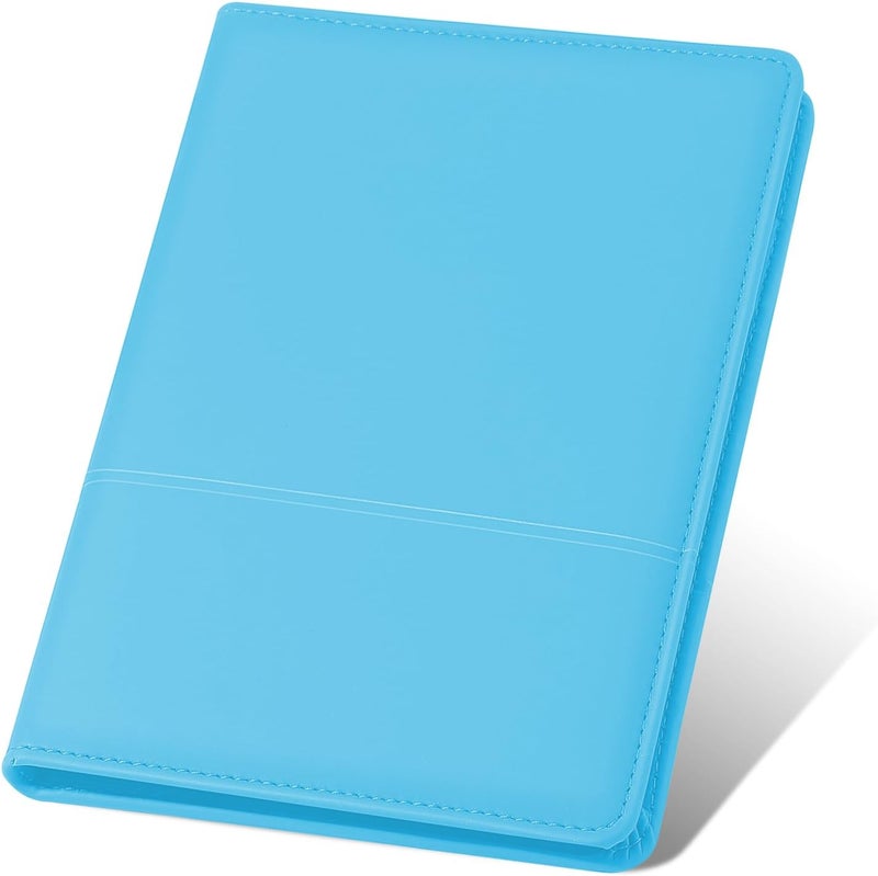 Konper Classic Padfolio/Junior Portfolio Folder Case, Business A5 Binder Organizer Notepad for Men Women, 5 x 8 Writing Pad Included, Light Blue - Image 1